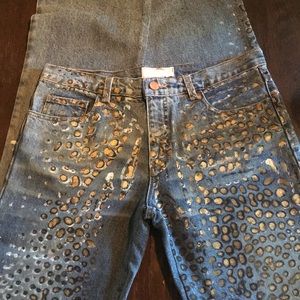 Roberto Cavalli Leopard Spotted 5-Pocket Jeans
